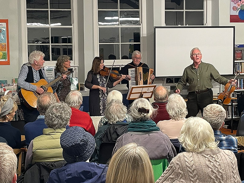 Thomas Poole Library Mini Art Festival Paul Upton Candleford and singers John Hartoch and Jackie Macbeth