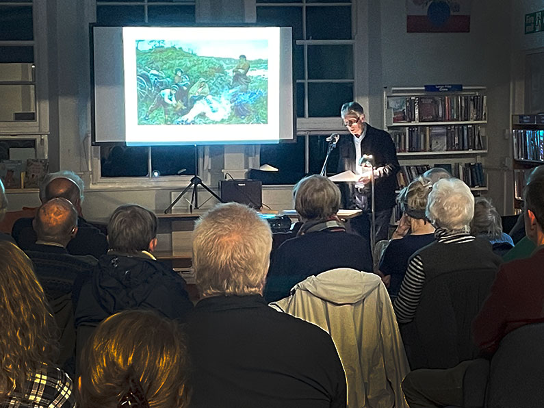 Thomas Poole Library Mini Art Festival Terence Sacket Paining the Quantocks